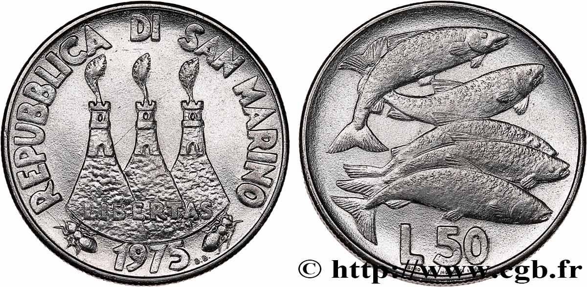 SAINT-MARIN 50 Lire 1975 Rome - R FDC 