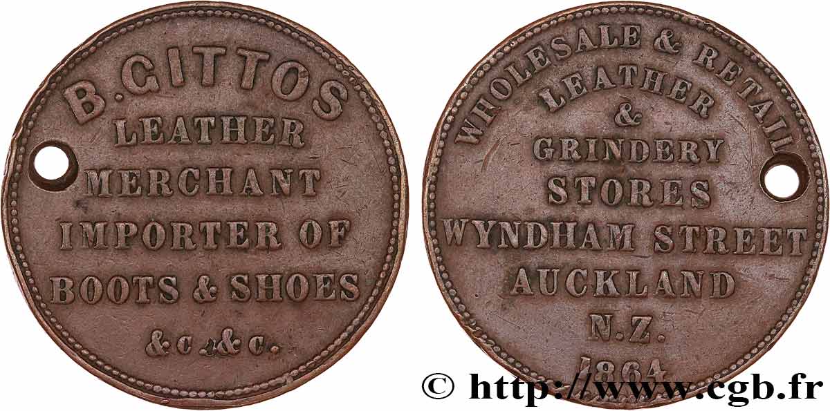 NUOVA ZELANDA
 1 Penny Token 1864  BB 