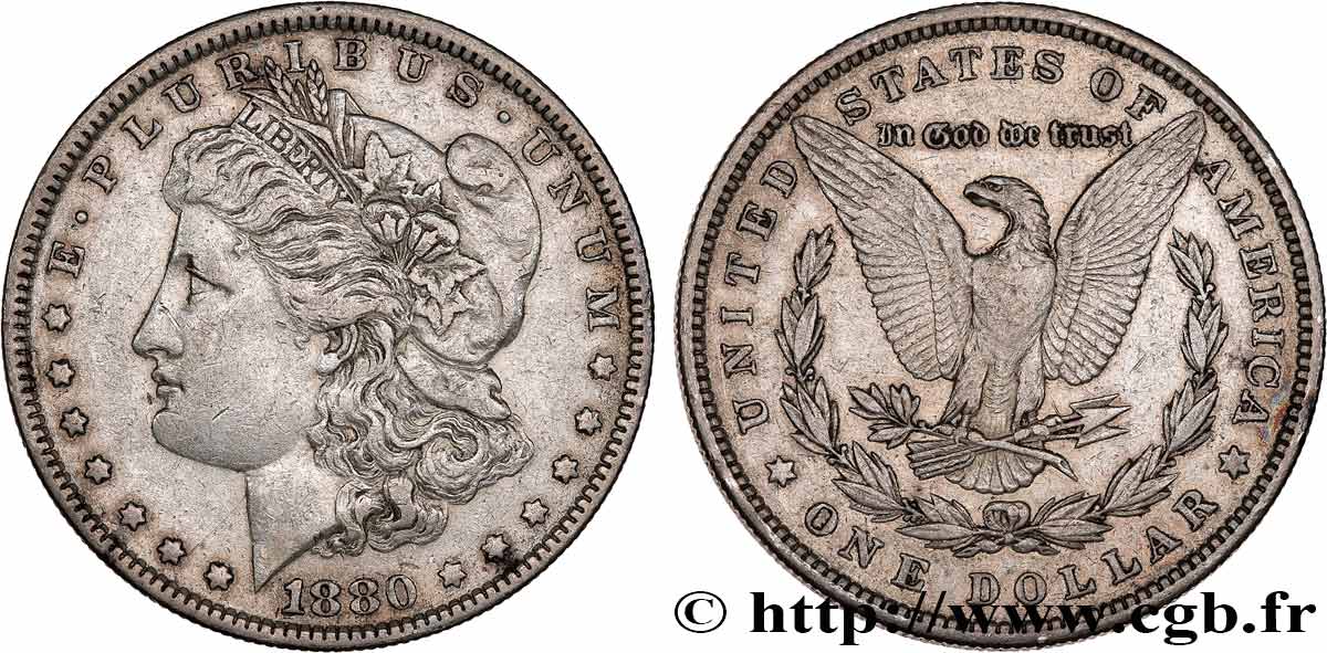 STATI UNITI D AMERICA 1 Dollar Morgan 1880 Philadelphie BB