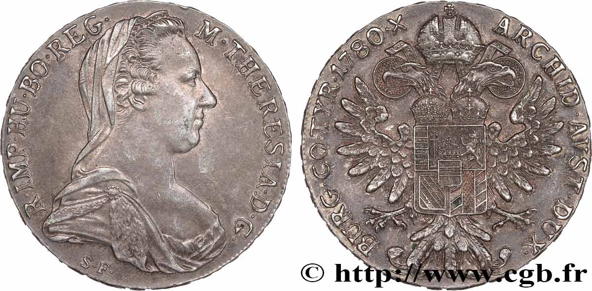 ÖSTERREICH 1 Thaler (REFRAPPE) Marie-Thérèse 1780 Vienne VZ