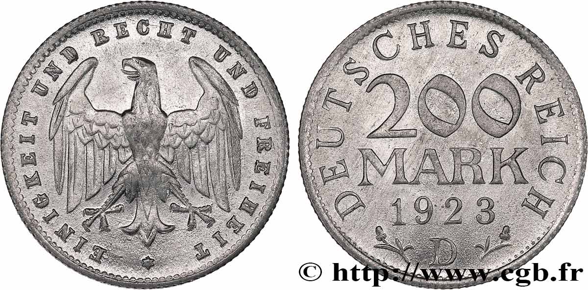 GERMANY 200 Mark aigle 1923 Munich MS