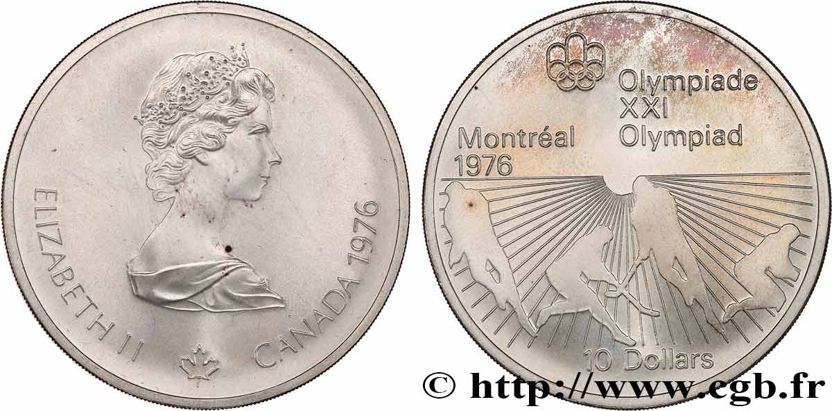 CANADA 10 Dollars JO Montréal 1976 hockey sur gazon 1976 SPL