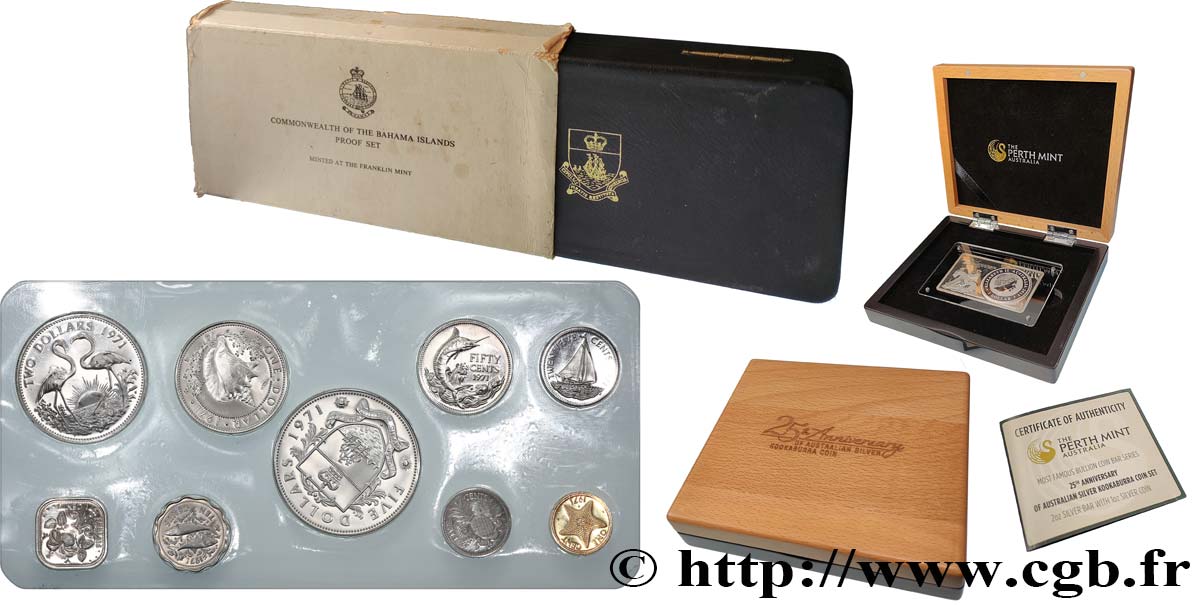 BAHAMAS Série Proof 9 monnaies 1971 SPL