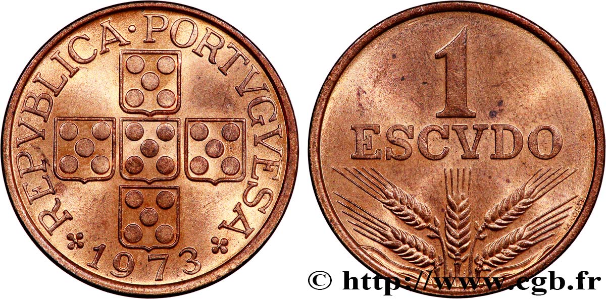 PORTUGAL 1 Escudo 1973 MS
