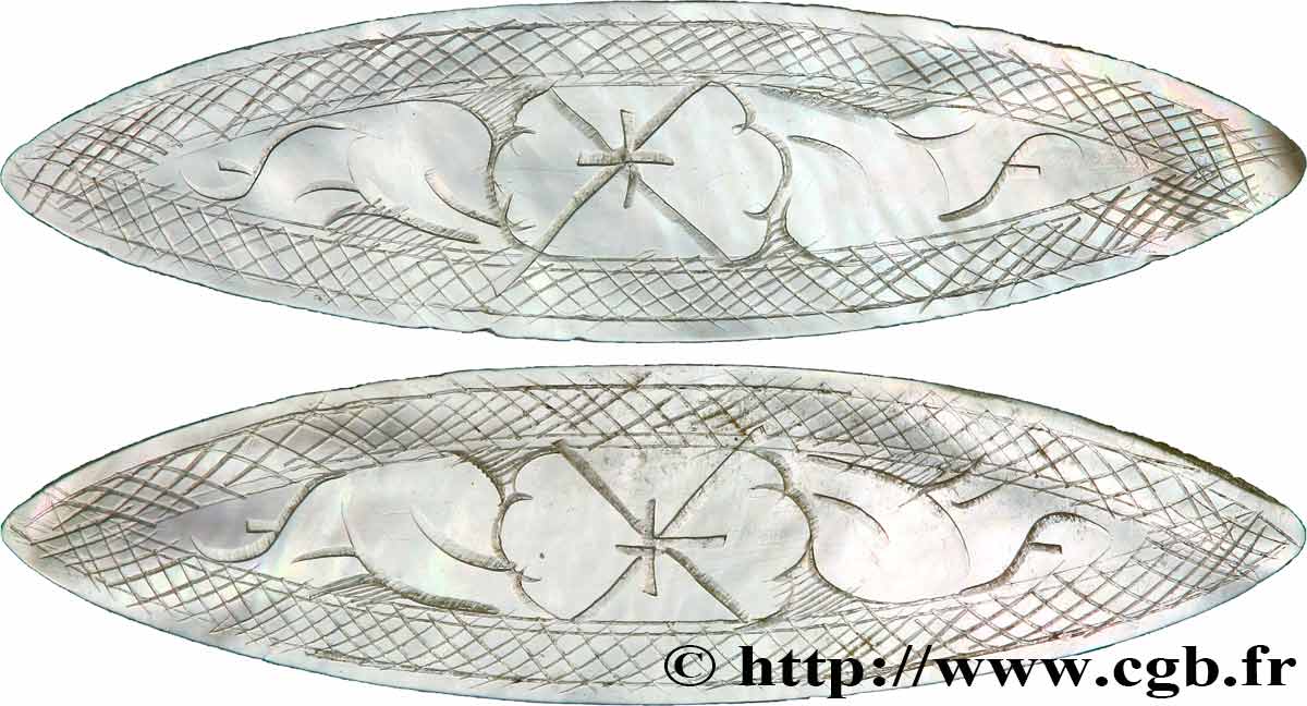 CHINA Jeton de jeux en nacre XIXe  fST