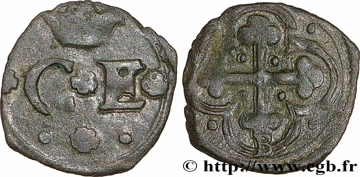 SAVOIE - DUCHÉ DE SAVOIE - CHARLES-EMMANUEL Ier Quart de sol (quarto di soldo) n.d. Bourg-en-Bresse TB