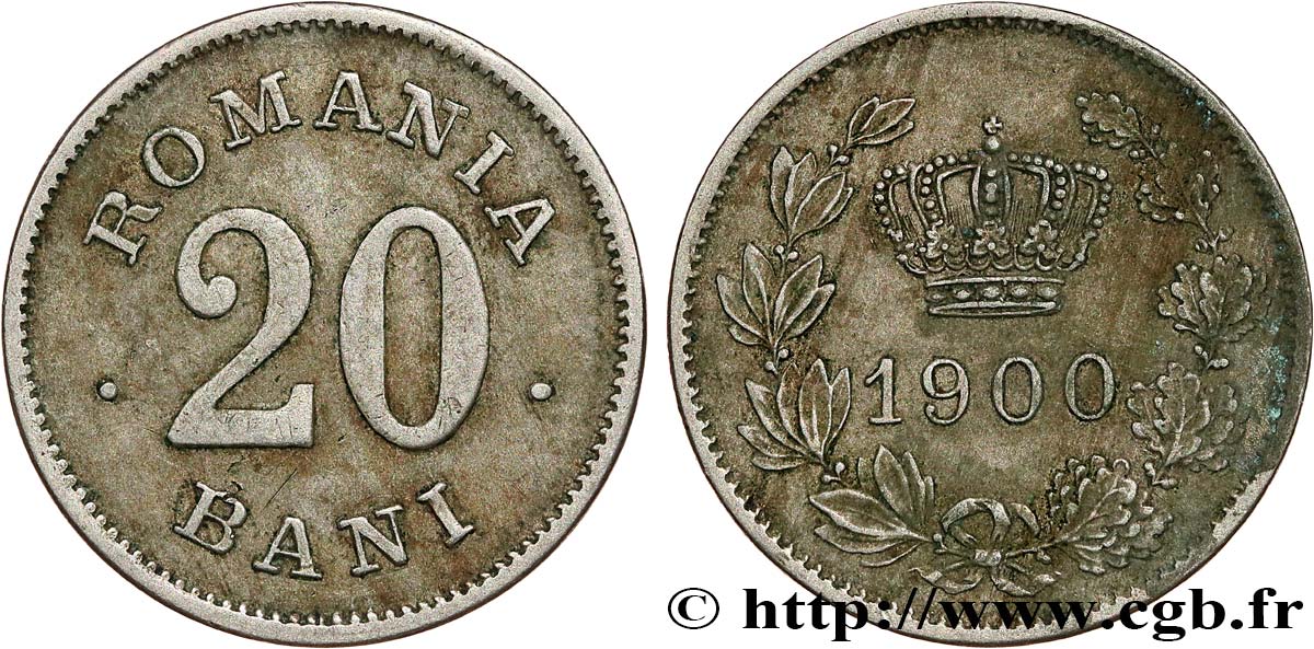 ROMANIA 20 Bani 1900  AU 
