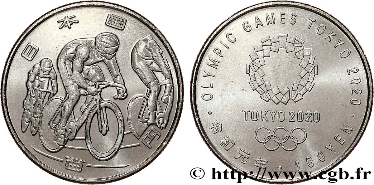 JAPAN 100 Yen Jeux Olympiques Tokyo 2020 - cyclisme (2019) Hiroshima MS 