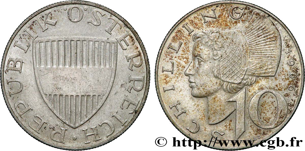 ÖSTERREICH 10 Schilling 1966  SS