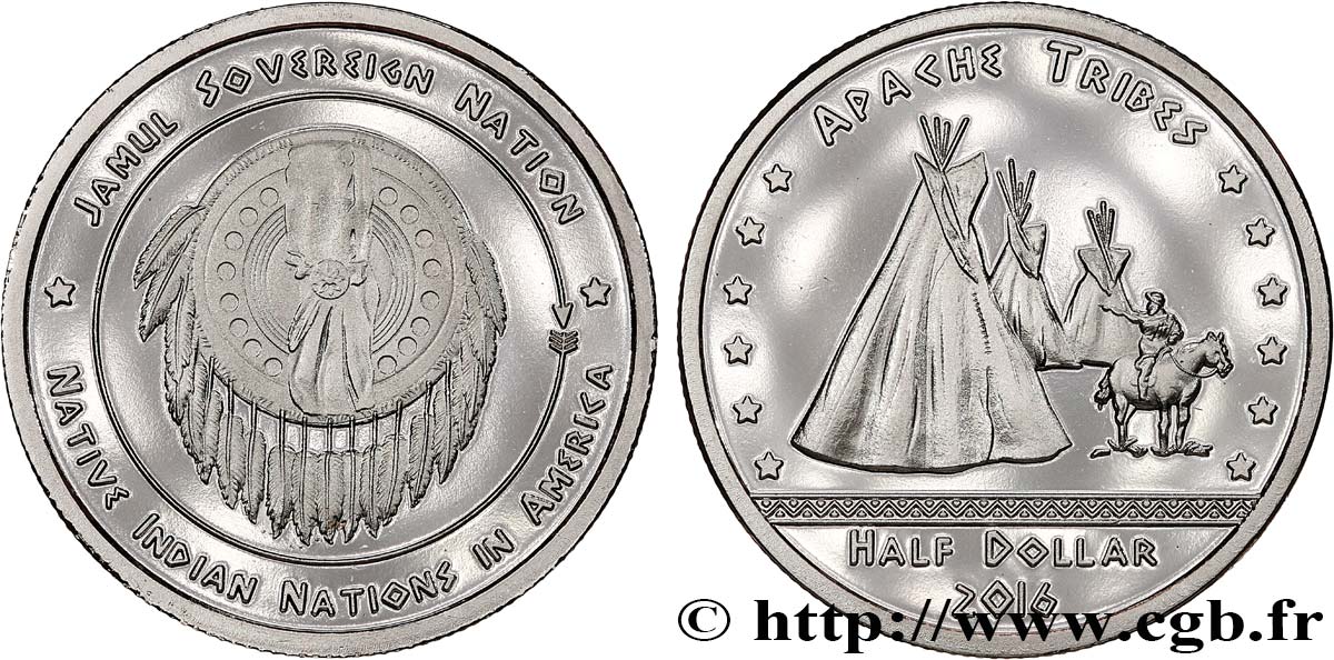 UNITED STATES OF AMERICA - Native Tribes 1/2 (Half) Dollar Proof Tribus Apache 2016  MS 