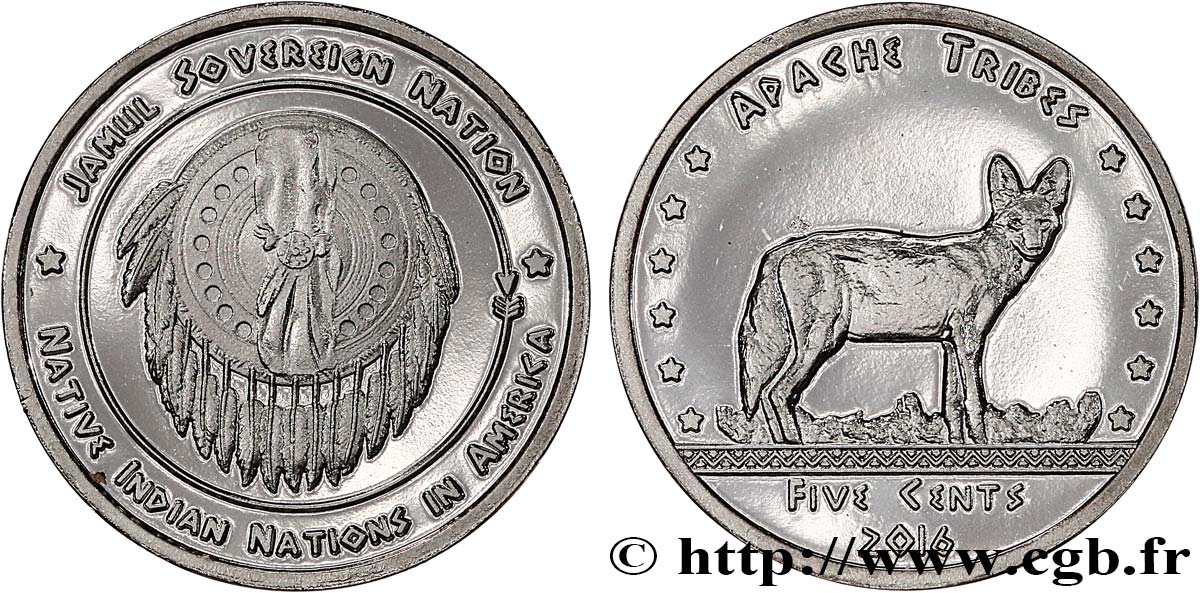 UNITED STATES OF AMERICA - Native Tribes 5 Cents Proof Tribus Apache 2016  MS 