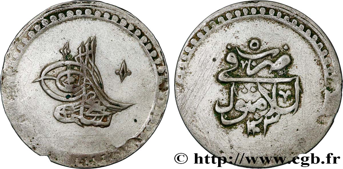 TURKEY 2 Kurush au nom de Selim III AH1203 an 5 1793 Constantinople XF 