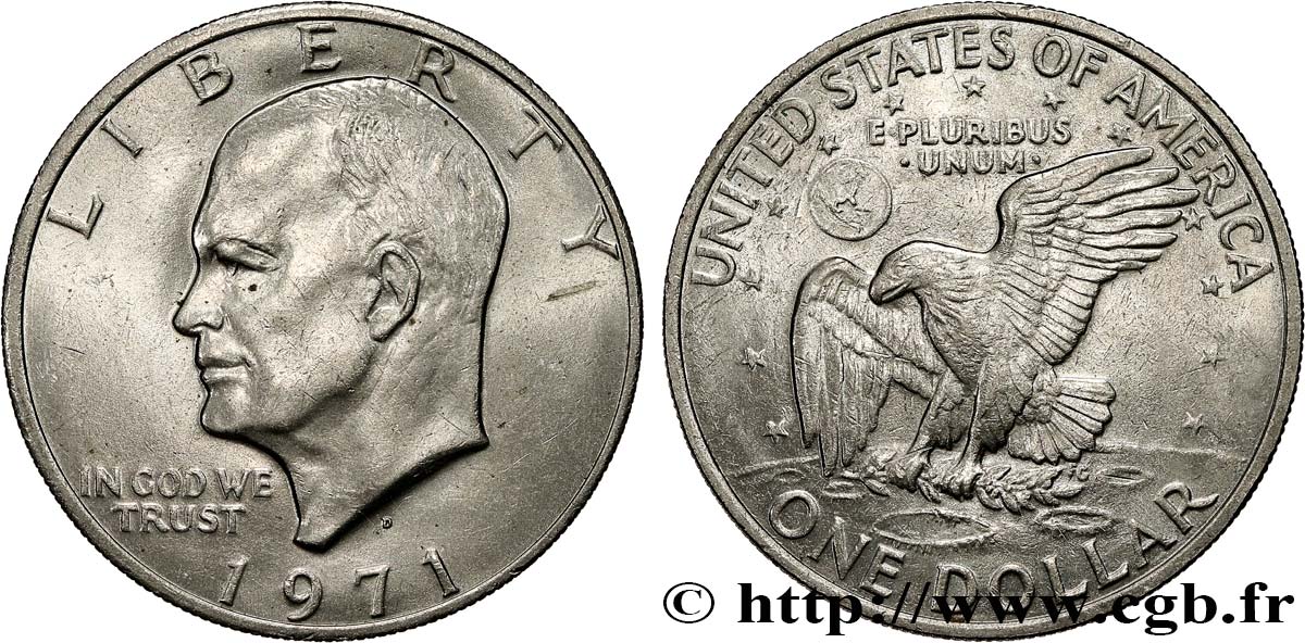 STATI UNITI D AMERICA 1 Dollar Eisenhower 1971 Denver q.SPL