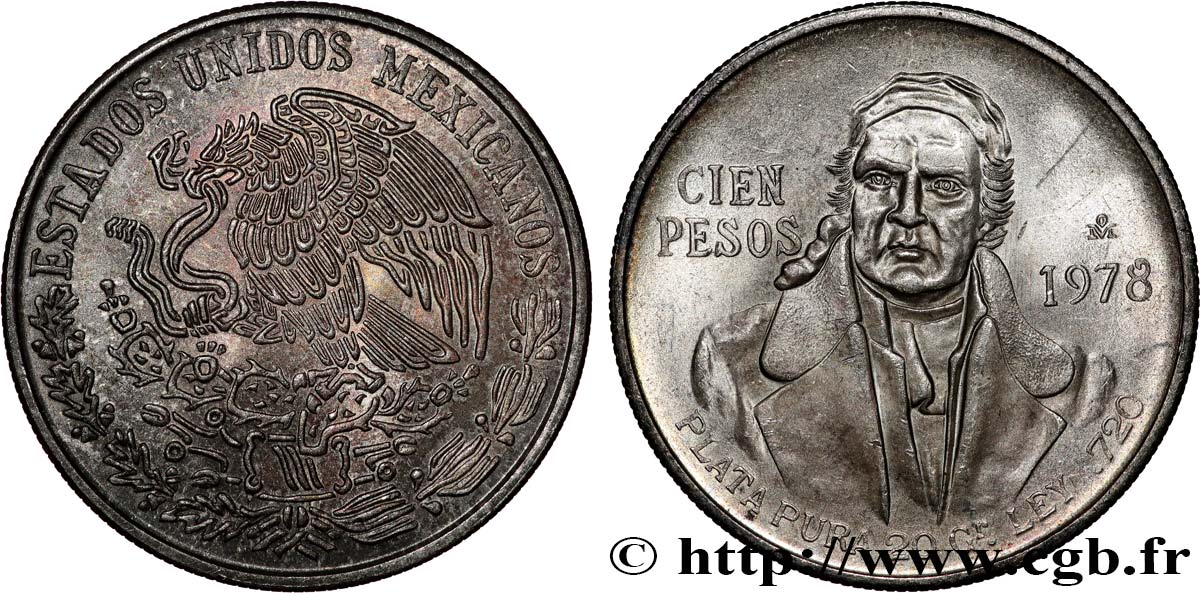 MEXIQUE 100 Pesos 1978 Mexico SUP 