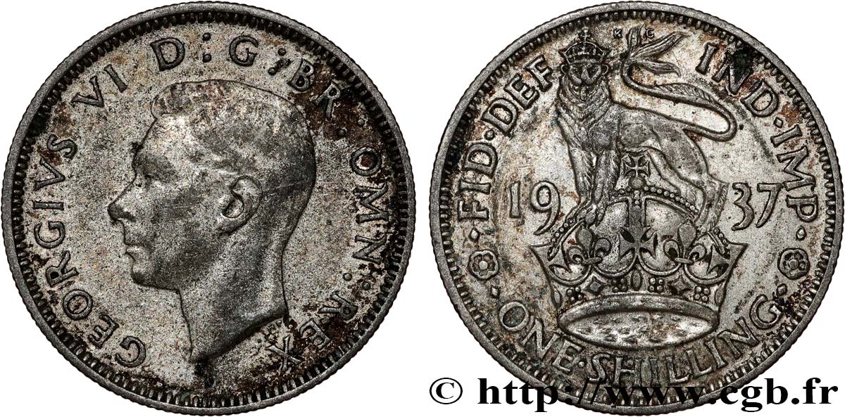 REGNO UNITO 1 Shilling Georges VI “England reverse” 1937 BB