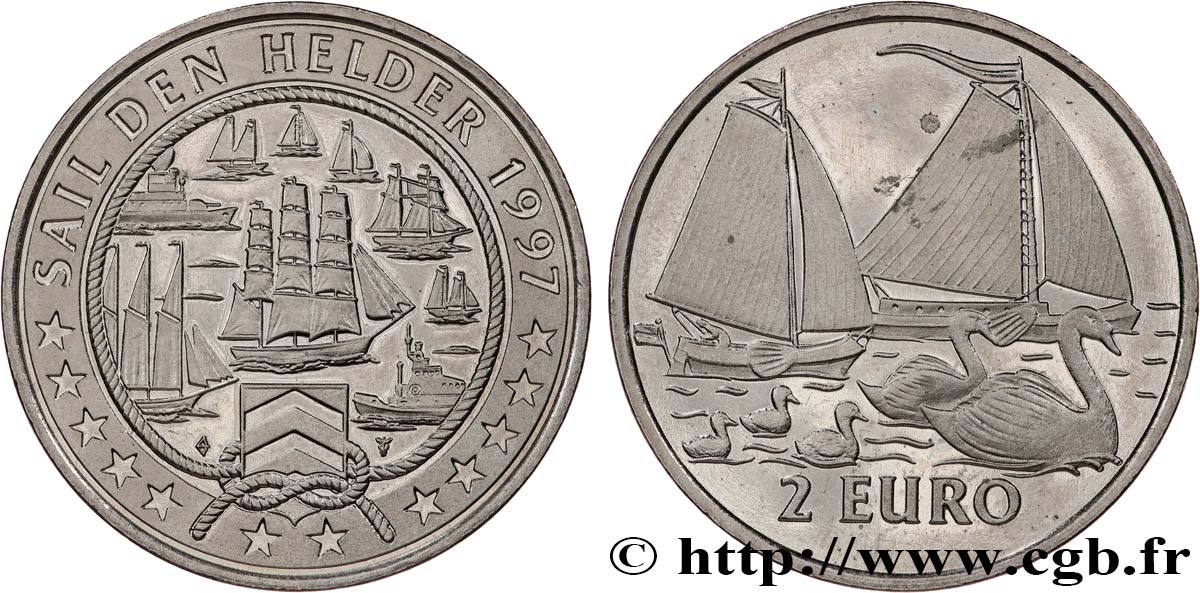 NIEDERLANDE 2 Euro Proof Sail den Helder 1997  fST 
