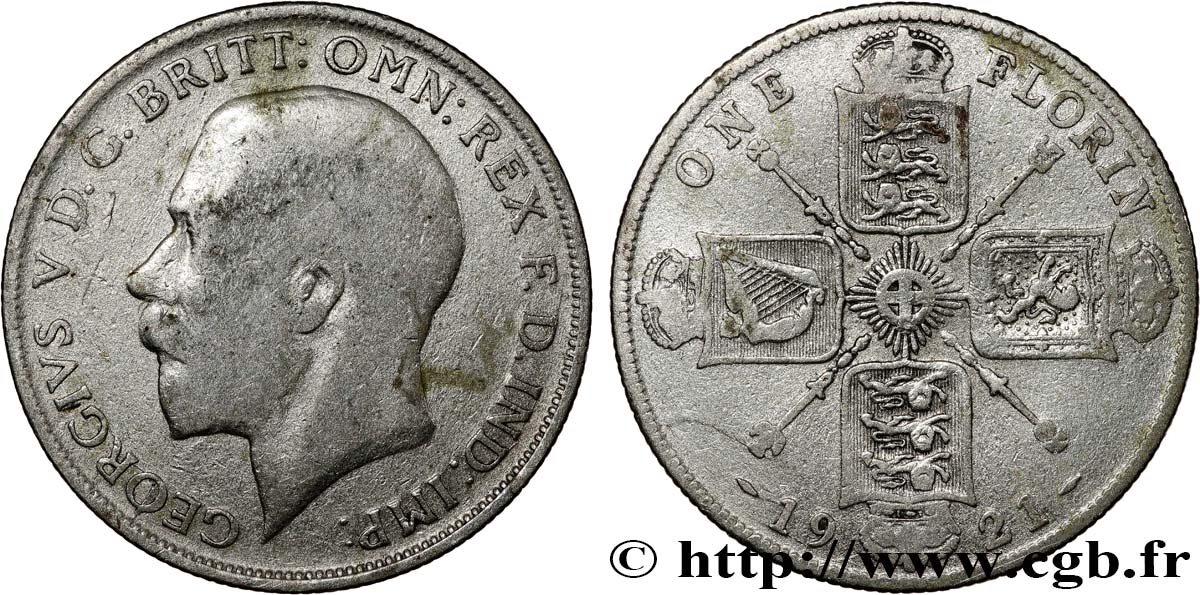 REGNO UNITO 1 Florin Georges V 1921 MB