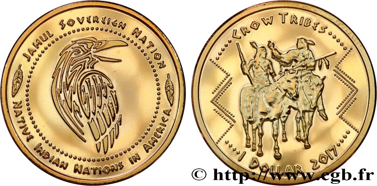 UNITED STATES OF AMERICA - Native Tribes 50 Cents Jamul Sovereign Nation - Crow Tribes 2017  MS 
