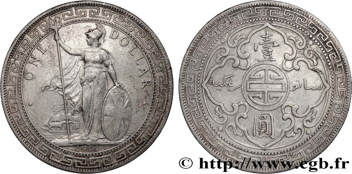 GRANDE BRETAGNE - VICTORIA Trade dollar 1900 Bombay TTB