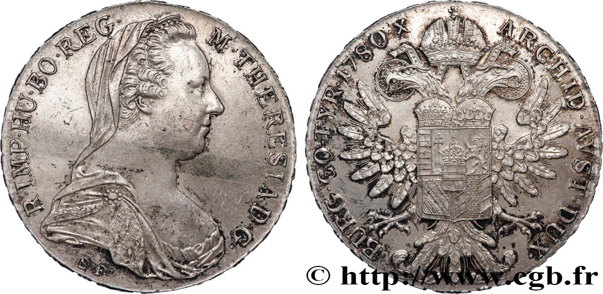 AUSTRIA 1 Thaler Proof (REFRAPPE) Marie-Thérèse 1780 Vienne AU