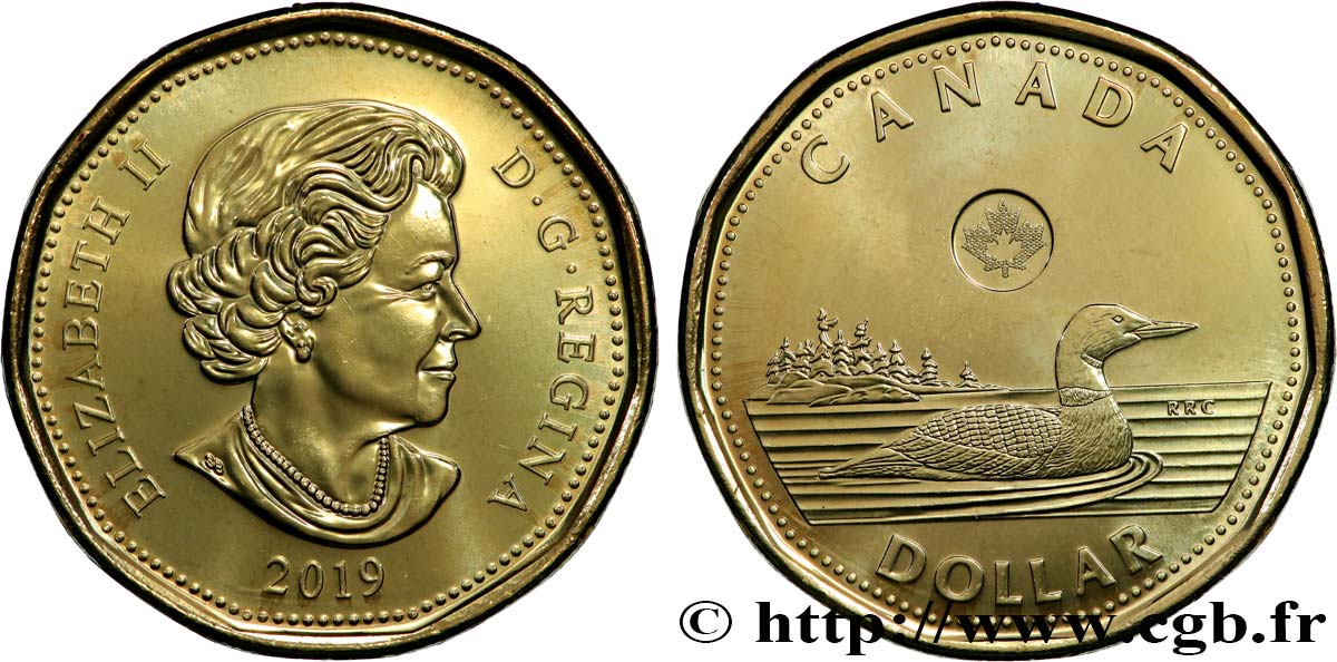 CANADA 1 Dollar Plongeon huard 2019  MS 