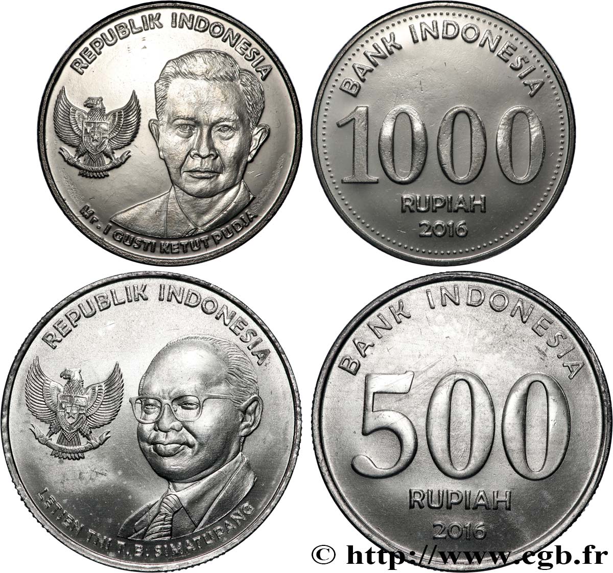 INDONESIA Lot 500 et 1000 Rupiah 2016  MS 