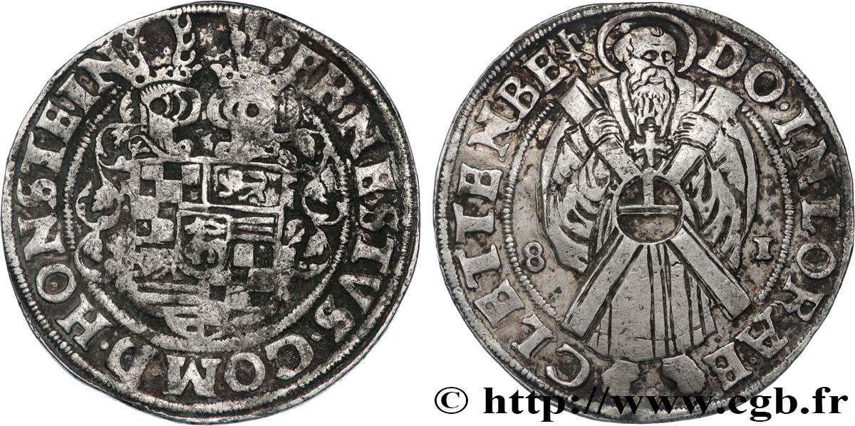 GERMANY - HOHNSTEIN (COUNTY OF) - ERNEST VII 1 Thaler  1581 Ellrich q.BB/BB 