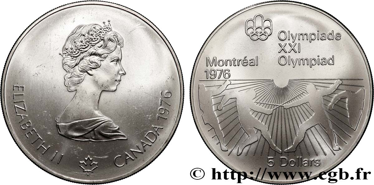 CANADá
5 Dollars JO Montréal 1976 escrime 1976 SC