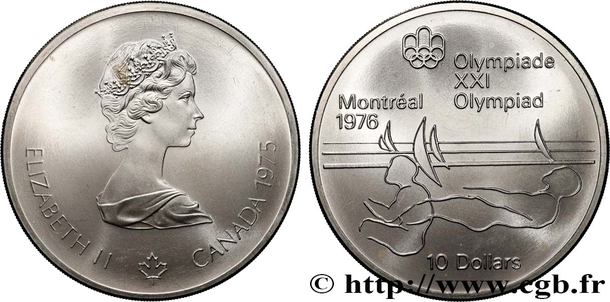 CANADá
10 Dollars JO Montréal 1976 voile 1975 SC