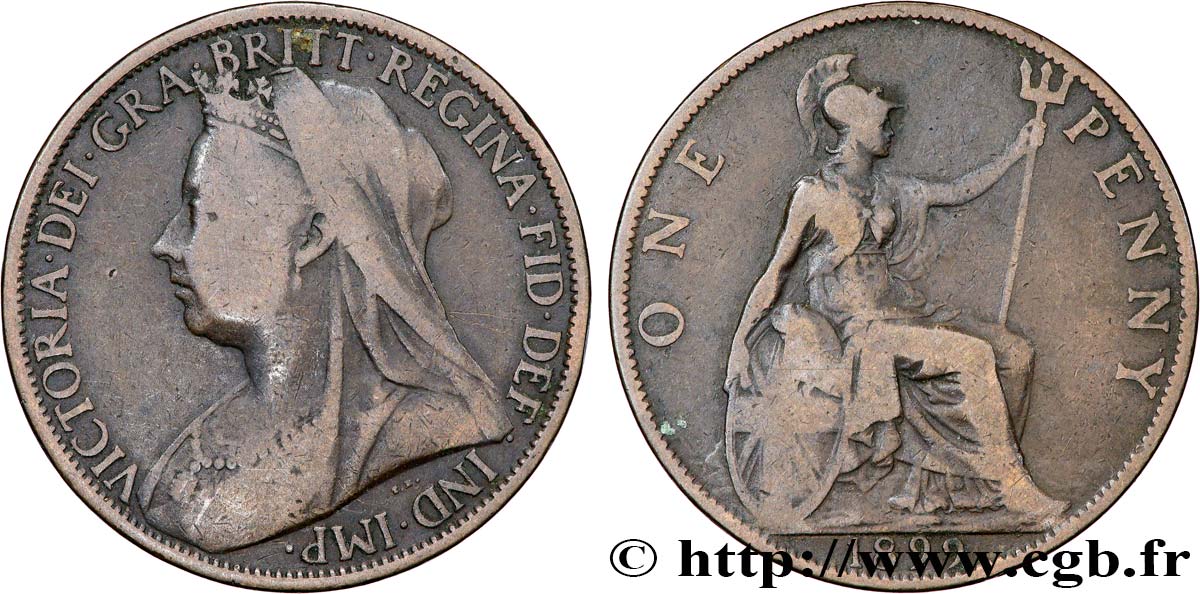 ROYAUME UNI 1 Penny Victoria Old Head 1899 Fwo 834769 Monde