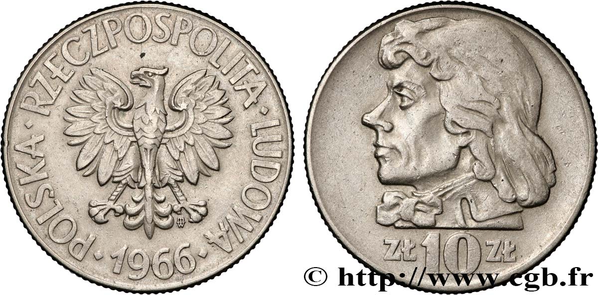 POLOGNE 10 Zlotych Tadeusz Kosciuszko Chef De Linsurrection Polonaise