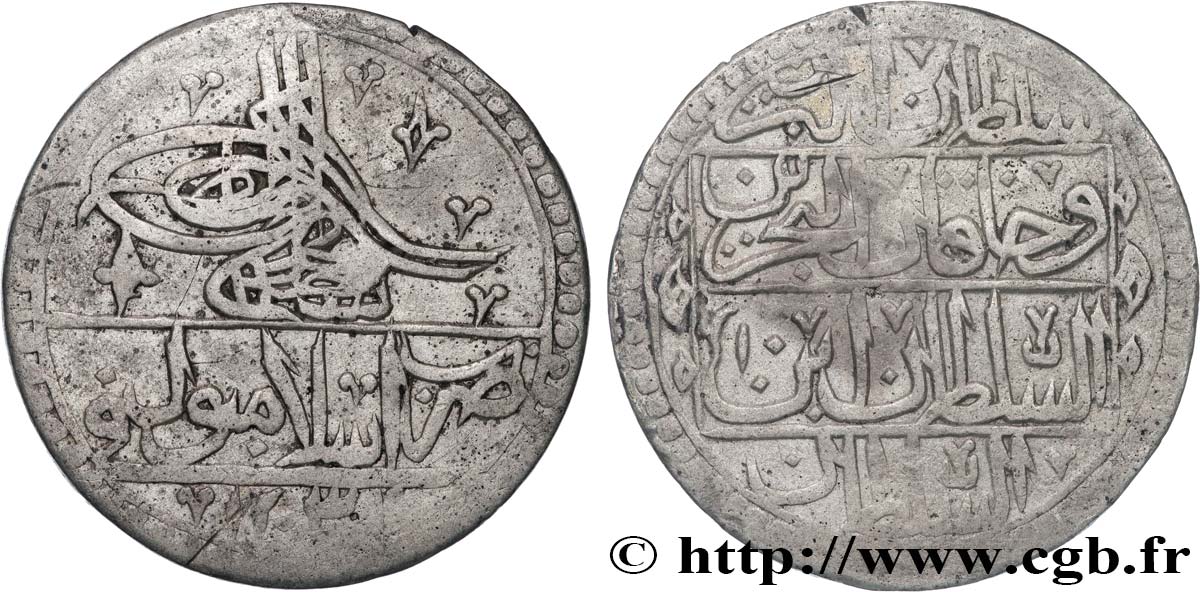 TURKEY 1 Yuzluk Selim III AH 1203 an 10 1798 Istanbul XF 