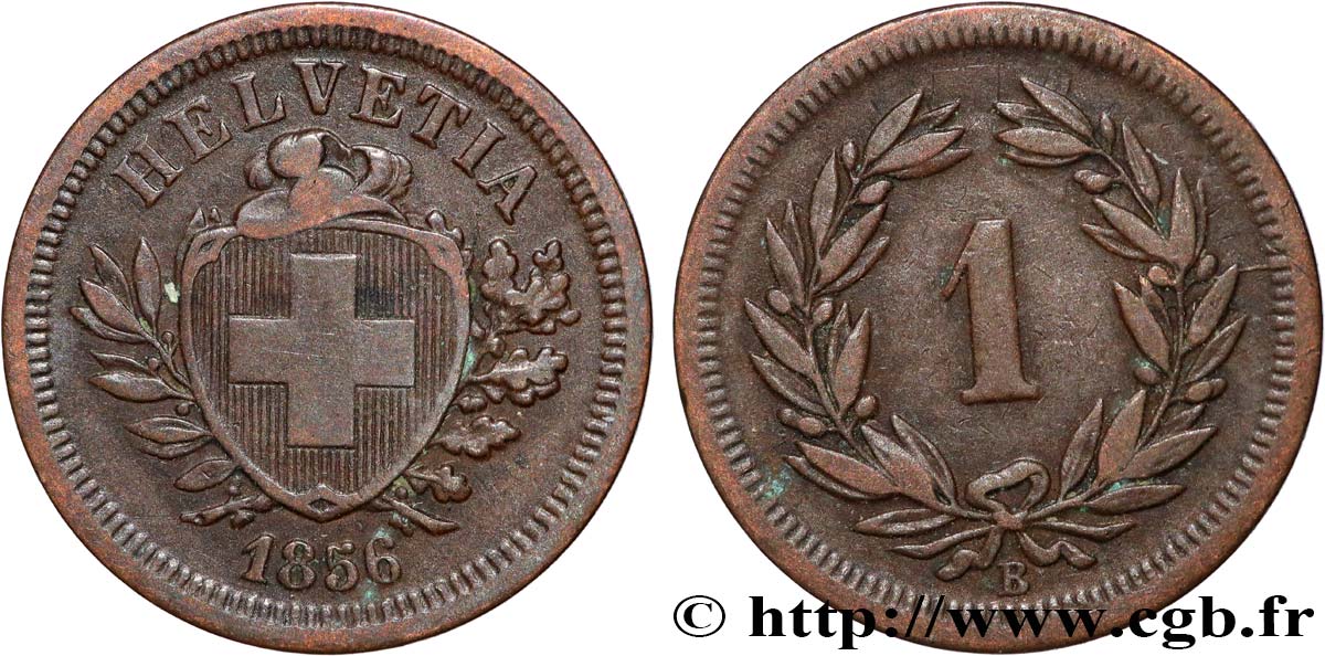 SUISSE 1 Centime (Rappen) 1856 Paris TTB