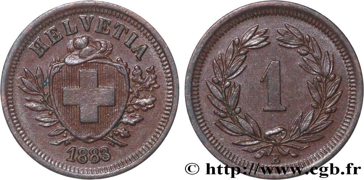 SUIZA 1 Centime (Rappen) 1883 Berne EBC 