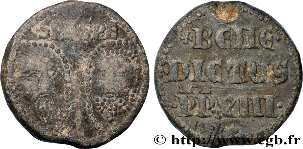 ITALY - ANTIPOPE BENOÎT XIII (Pierre de Lune) Bulle papale  n.d. Rome XF 