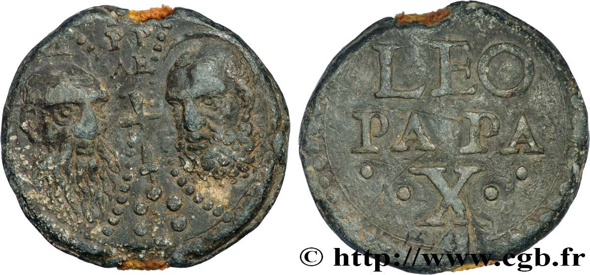 ITALY - PAPAL STATES - LEO X (Giovanni de Medici) Bulle papale  n.d. Rome XF 