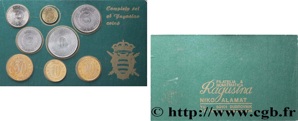 YOUGOSLAVIE Lot 8 monnaies 1970-1981 SUP