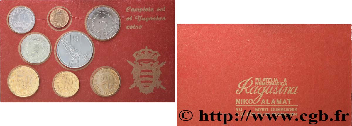 JUGOSLAWIEN Lot 8 monnaies 1965-1983 VZ
