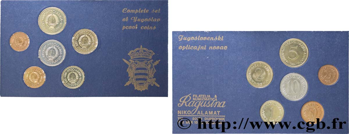 YOUGOSLAVIE Lot 6 monnaies 1982-1985 SUP