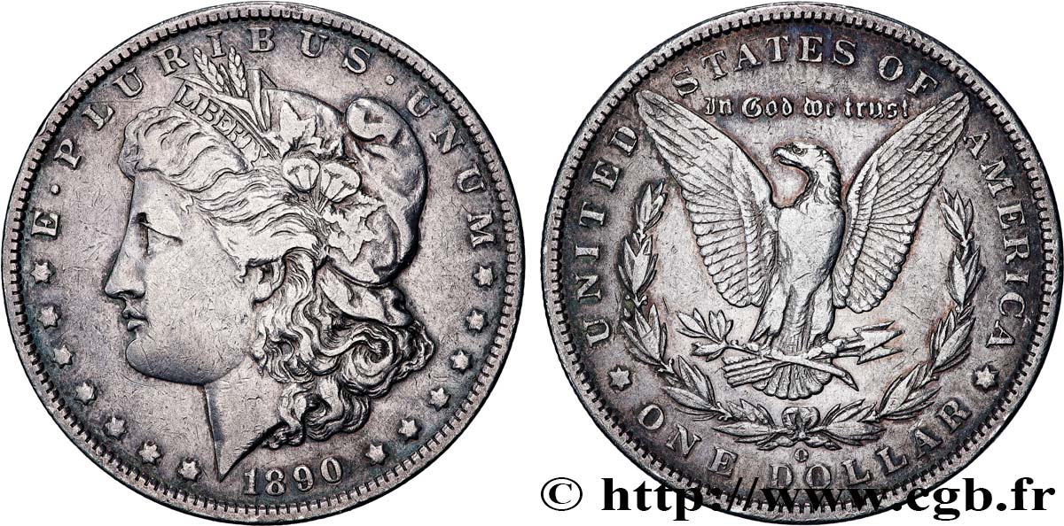 ÉTATS-UNIS D AMÉRIQUE 1 Dollar Morgan 1890 Nouvelle-Orléans TTB 
