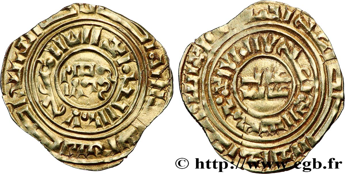 LATIN EAST - CRUSADES - ANONYMOUS Dinar ou Besant c. 1187-1260 Acre ? XF 