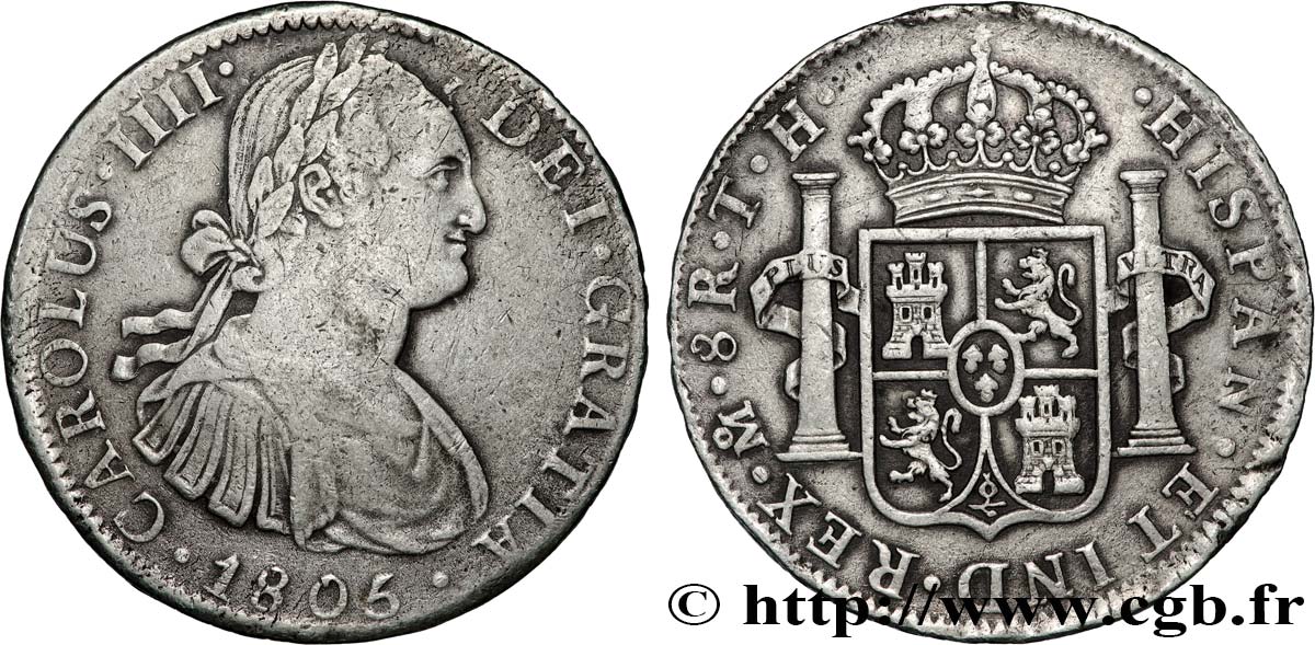 MEXIKO - KARL IV. 8 Reales 1805 Mexico fSS