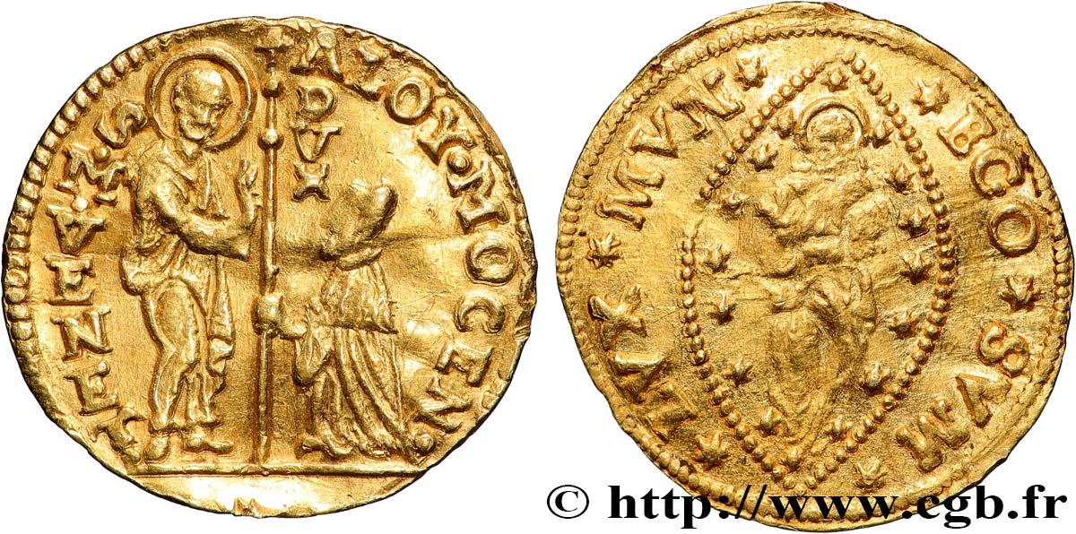 ITALY - VENICE - ALVISE IV MOCENIGO (118th doge) 1/2 Zecchino (Sequin) n.d. Venise XF 