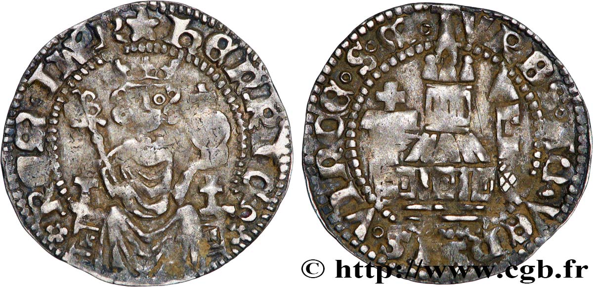 ALLEMAGNE - AIX-LA-CHAPELLE Grosspfennig Henri VII de Luxembourg (1308-1313)  TTB 