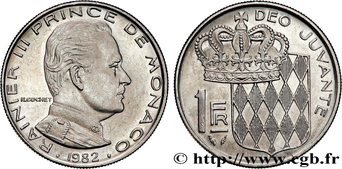 MONACO 1 Franc Rainier III 1982 Paris MS