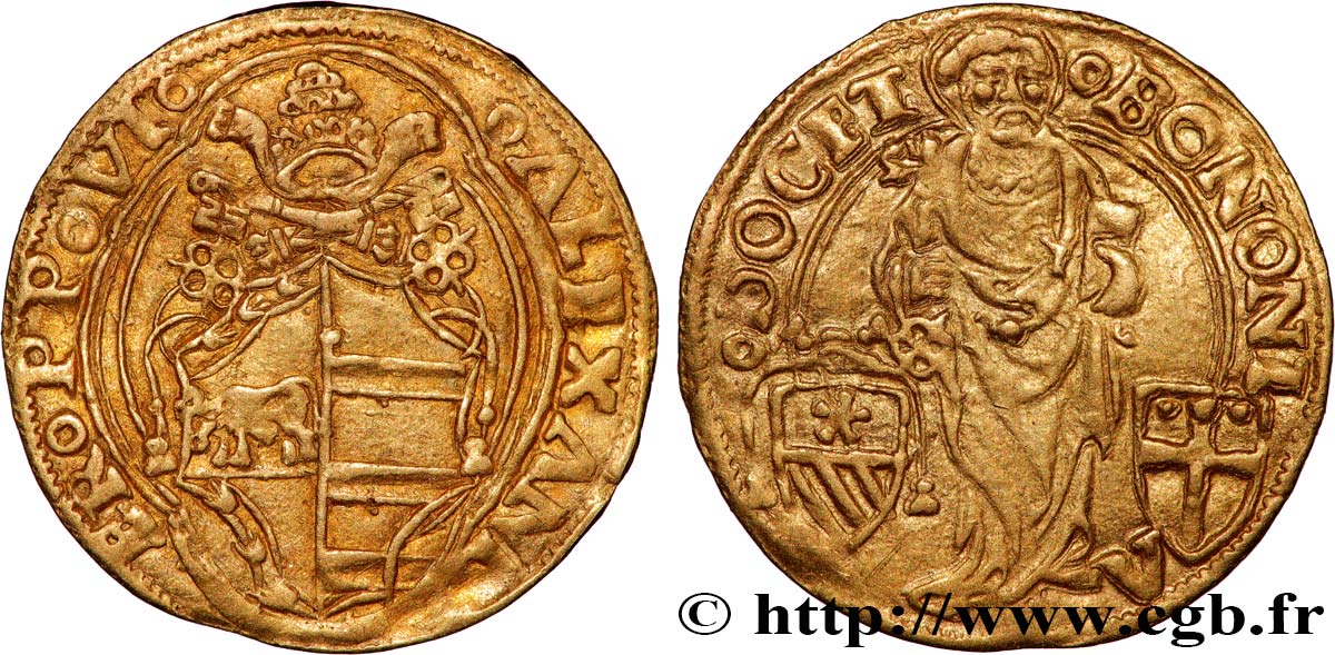 ITALY - BOLOGNA - ALEXANDER VI (Rodrigue Borgia) Ducat n.d. Bologne AU 