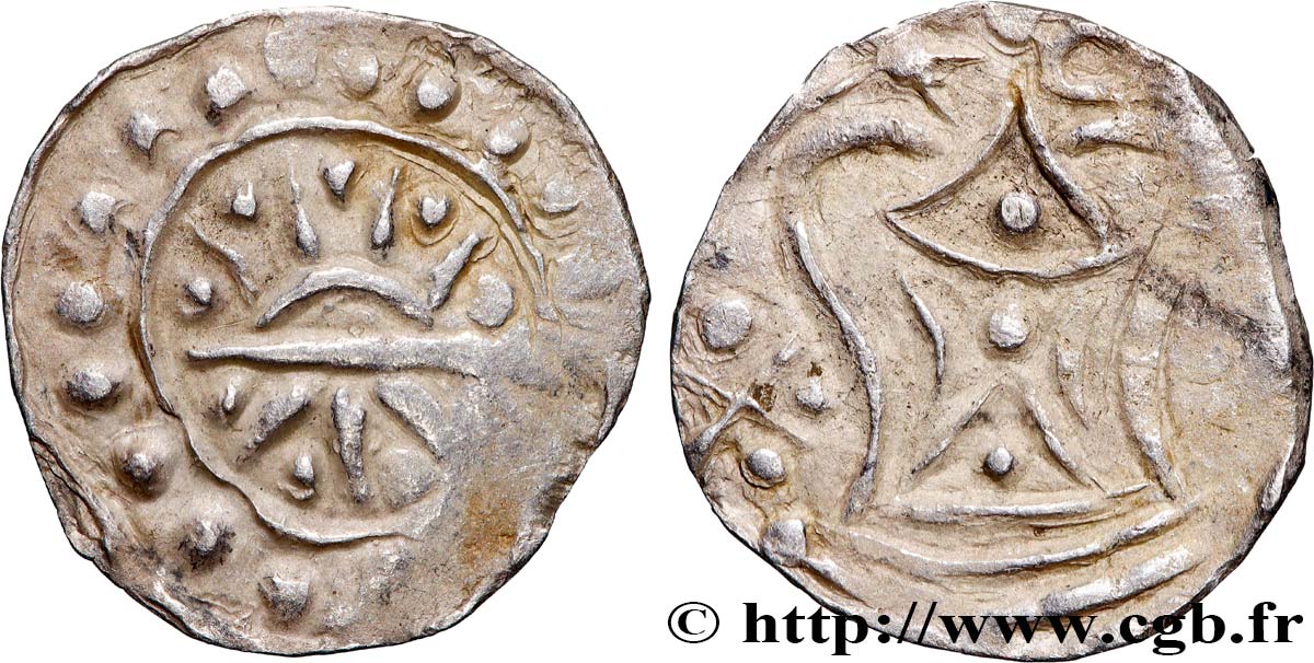MYANMAR 1/4 d’Unité d’argent - Royaume Pyu c. VIIe siècle Halin XF 