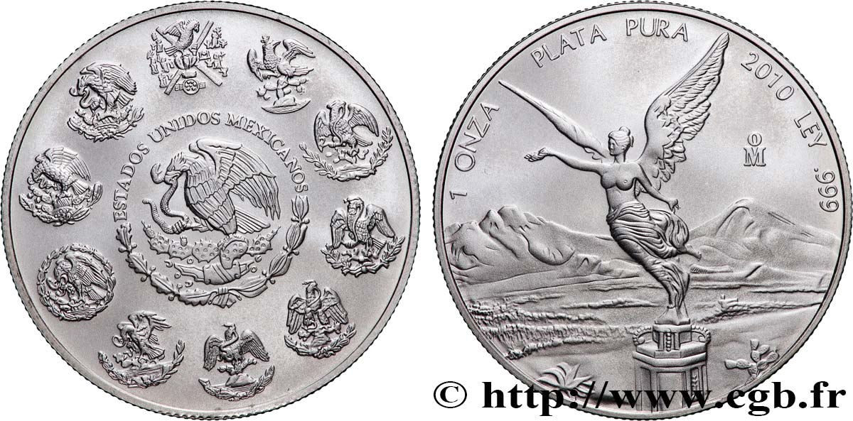 SILVER INVESTMENT 1 Oz - 1 Once aigle / Victoire ailée 2010  MS 