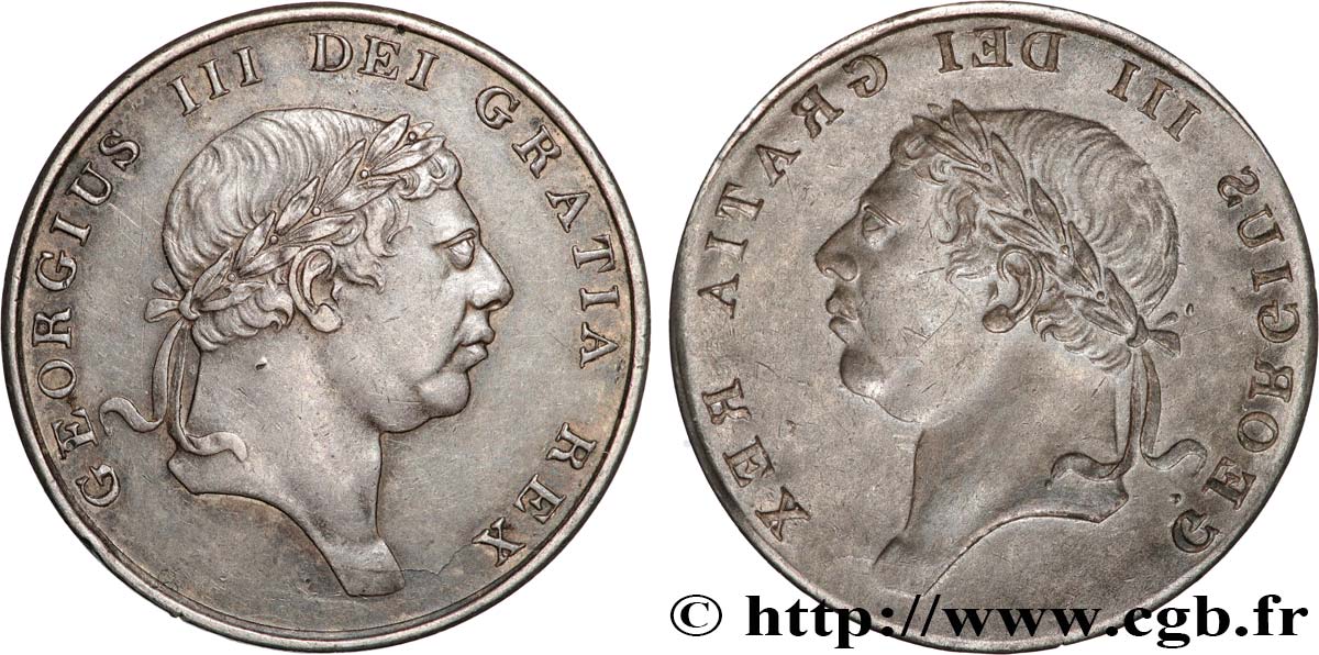 GRANDE-BRETAGNE - GEORGES III 18 Pence, frappe incuse n.d. Londres SUP 