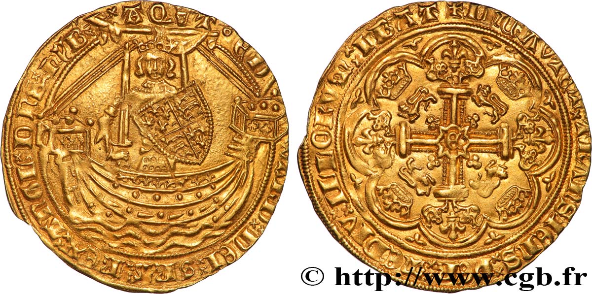 ENGLAND - KINGDOM OF ENGLAND - EDWARD III Noble d or n.d. Londres AU 